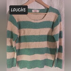 LOUCHE  striped sweater womens size small super soft lightweight